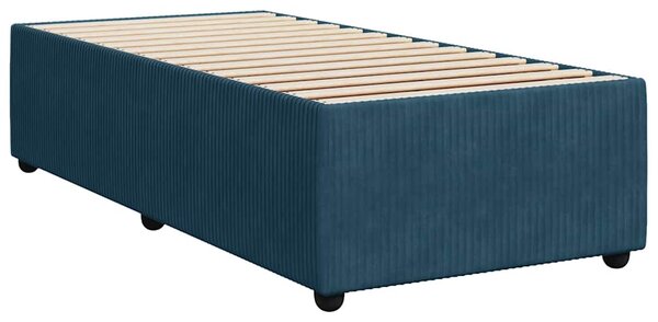 Box spring postel s matrací modrá 80 x 200 cm samet 3287594