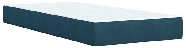 Box spring postel s matrací modrá 80 x 200 cm samet 3287594