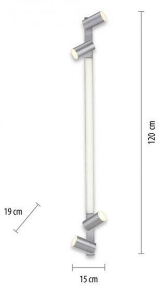PAUL NEUHAUS PURE LINES LED bodové svítidlo stmívatelné otočné CCT 2700-5000K hliník 6121-95