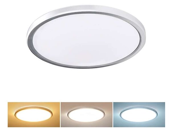 LED stropní světlo odolné vůči vlhkosti WO826 - průměr 30 cm, bílá