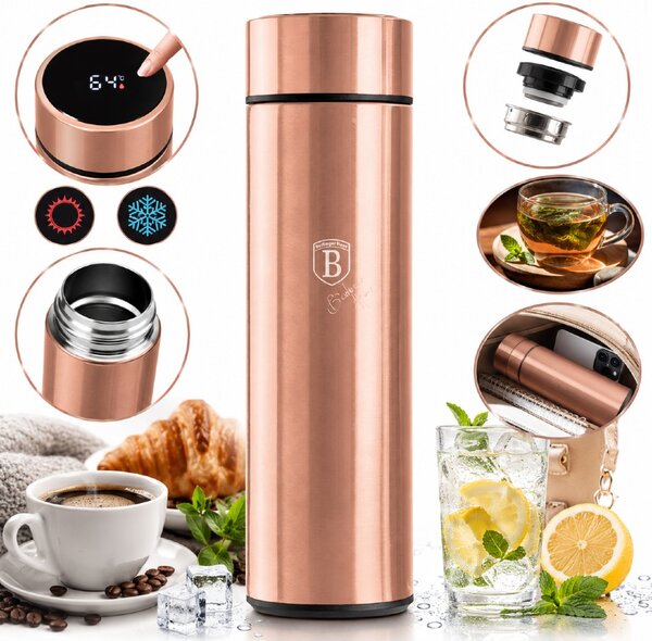 Termoska nerez s LED displejem 450 ml Rosegold Metallic Line