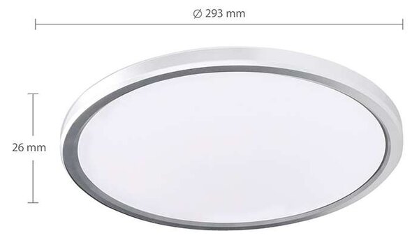 LED stropní světlo odolné vůči vlhkosti WO826 - průměr 30 cm, bílá