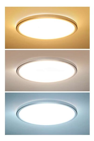 LED stropní světlo odolné vůči vlhkosti WO826 - průměr 30 cm, bílá