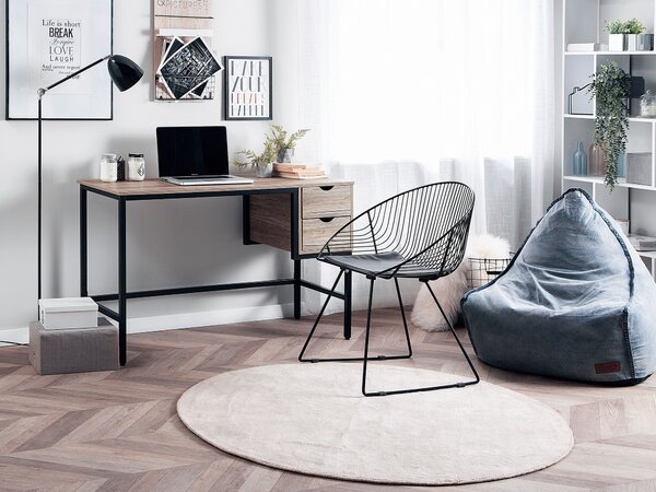 Pracovní stůl GRANT Světle hnědá 120 cm 48 cm se zásuvkami