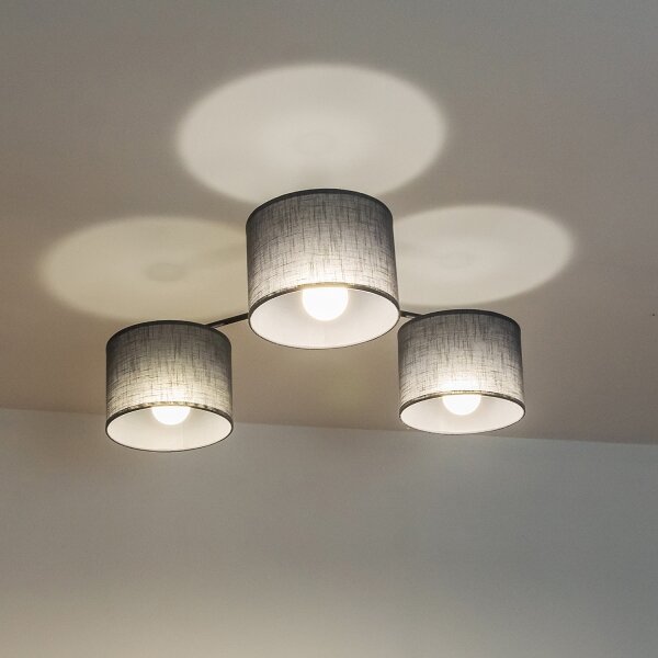 Přisazený lustr ALBA 3xE27/15W/230V šedá