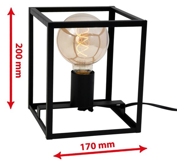 BRILONER Stolní lampa, 17 cm, max. 40 W, černá BRI 7020-015