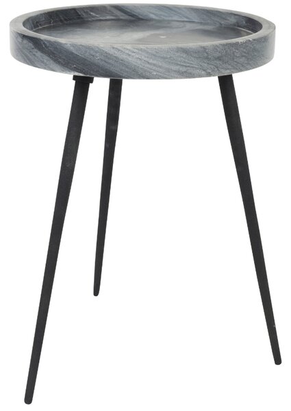 White Label Mramorový odkládací stolek KARRARA 33 cm