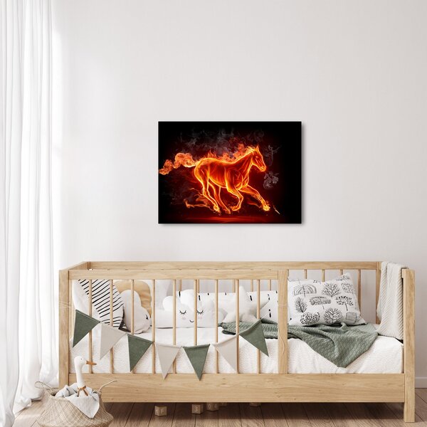 Obraz - Kůň v ohni (70x50 cm)