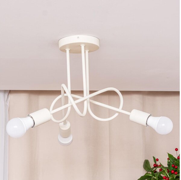 Přisazený lustr OXFORD 3xE27/15W/230V krémová