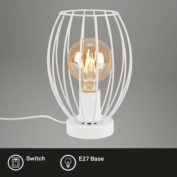 BRILONER Stolní lampa, 25,6 cm, max. 25 W, bílé BRILO 7026-016