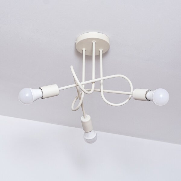 Přisazený lustr OXFORD 3xE27/15W/230V krémová