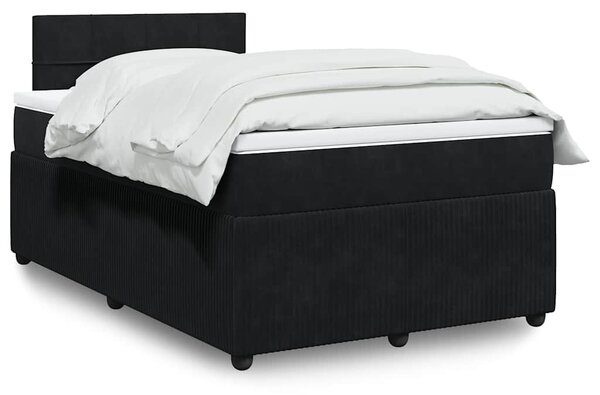 Box spring postel s matrací černá 120 x 190 cm samet 3287688