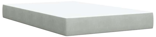 Box spring postel s matrací světle šedá 120x190 cm samet 3287686