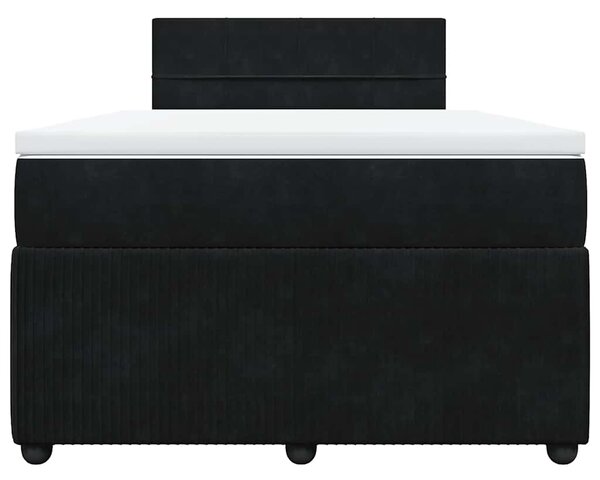 Box spring postel s matrací černá 120 x 190 cm samet 3287688