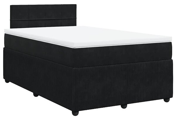 Box spring postel s matrací černá 120 x 190 cm samet 3287688