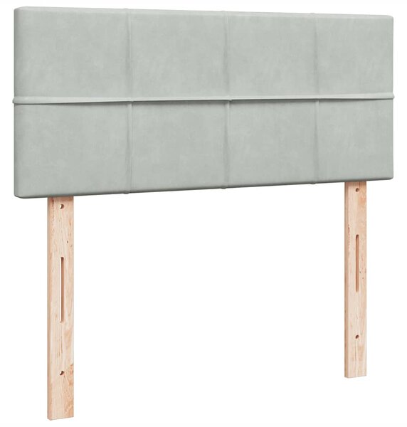 Box spring postel s matrací světle šedá 120x190 cm samet 3287686