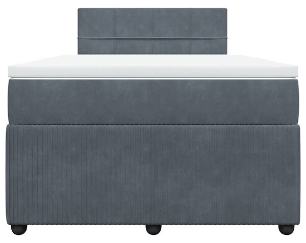 Box spring postel s matrací tmavě šedý 120x190 cm samet 3287687