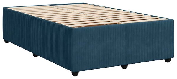 Box spring postel s matrací modrá 120 x 190 cm samet 3287684