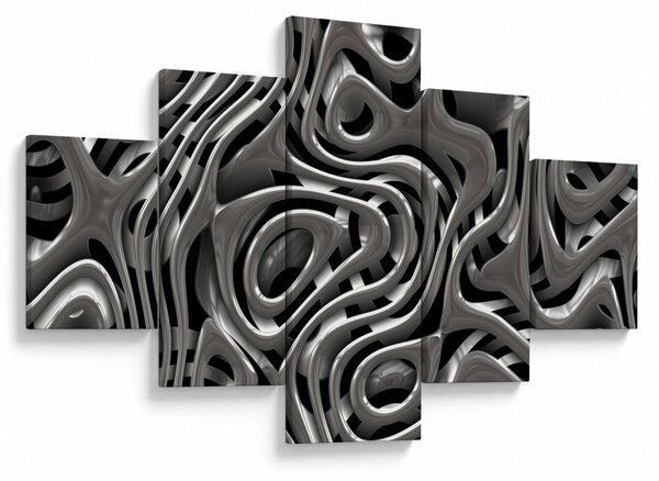 Obraz - Metalická abystrakce (125x70 cm)