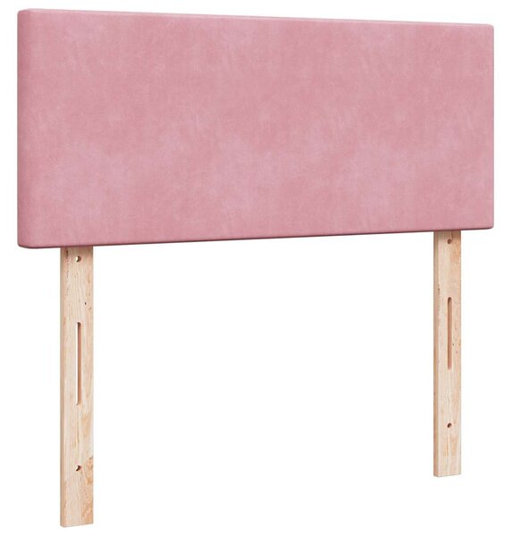 Box spring postel s matrací růžová 120x190 cm samet 3287685