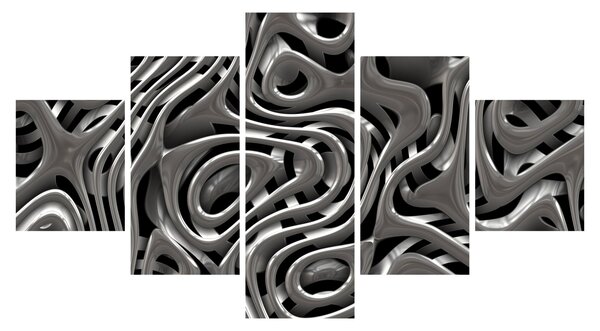 Obraz - Metalická abystrakce (125x70 cm)