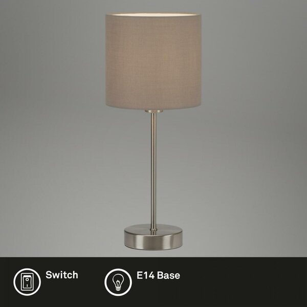 BRILONER Stolní lampa, max. 25 W, 38,5 cm, taupe BRILO 7002-011