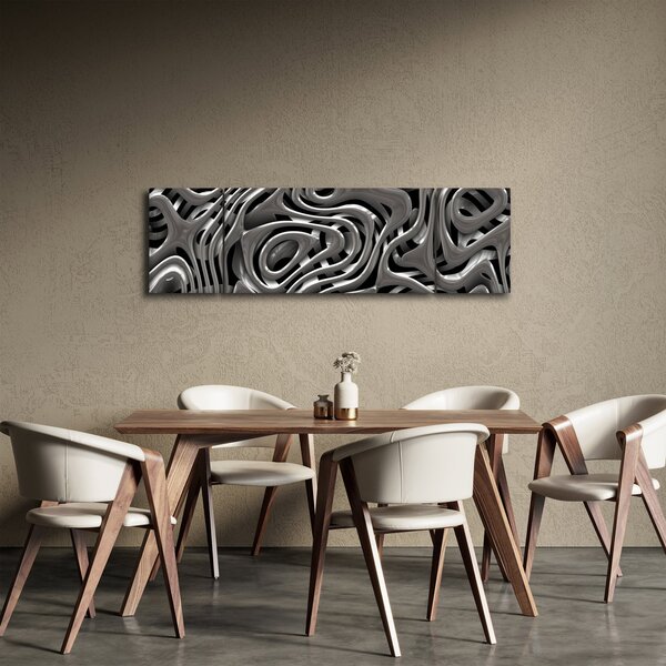 Obraz - Metalická abystrakce (170x50 cm)