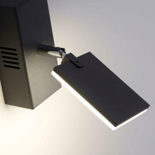 PAUL NEUHAUS PURE-MIRA LED nástěnné svítidlo stmívatelné CCT 2700-5000K černá perleť 9353-18