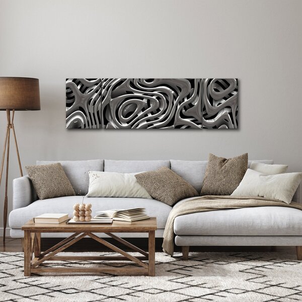 Obraz - Metalická abystrakce (170x50 cm)
