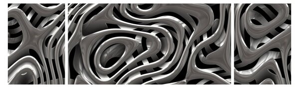 Obraz - Metalická abystrakce (170x50 cm)