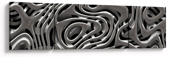Obraz - Metalická abystrakce (170x50 cm)