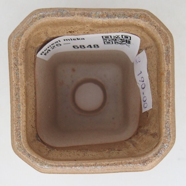 E-bonsai Keramická bonsai miska 5,5 x 5,5 x 7 cm béžová