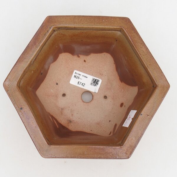 E-bonsai Keramická bonsai miska 18,5 x 16,5 x 9 cm hnědá
