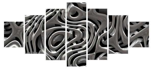 Obraz - Metalická abystrakce (210x100 cm)