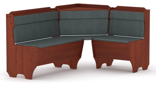 Rohová lavice KORSIKA (Barva dřeva: kalvados, Materiál potahu: vinyl - šedá)