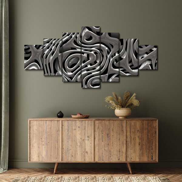 Obraz - Metalická abystrakce (210x100 cm)