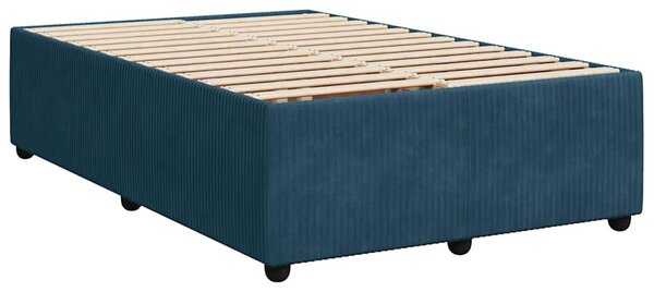 Box spring postel s matrací modrá 120 x 190 cm samet 3287702