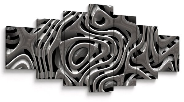 Obraz - Metalická abystrakce (210x100 cm)