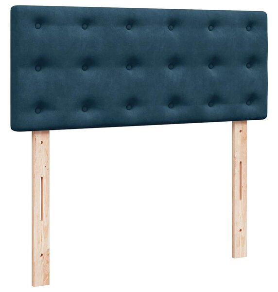 Box spring postel s matrací modrá 120 x 190 cm samet 3287702