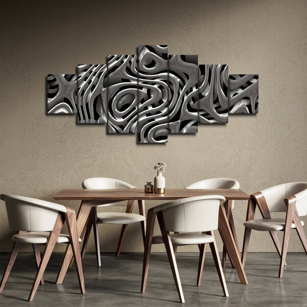 Obraz - Metalická abystrakce (210x100 cm)