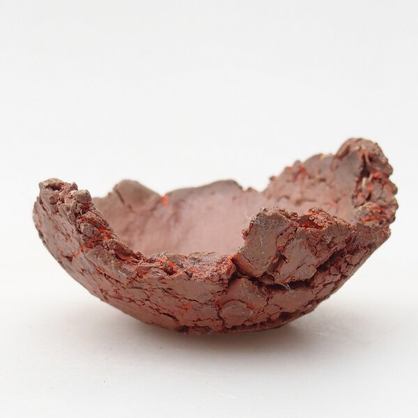E-bonsai Keramická Skořápka 7 x 7 x 4 cm oranžová