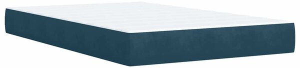 Box spring postel s matrací modrá 120 x 190 cm samet 3287702