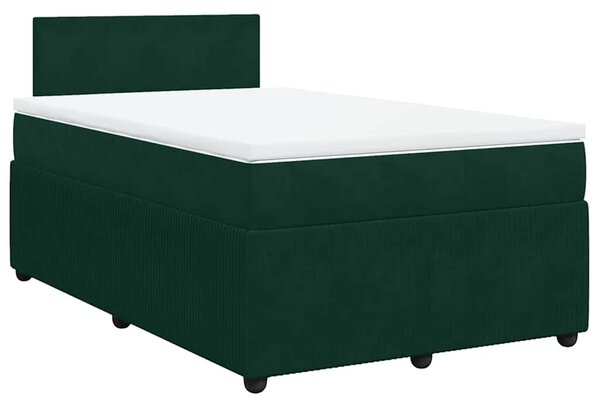 Box spring postel s matrací tmavě zelená 120 x 200 cm samet 3287707