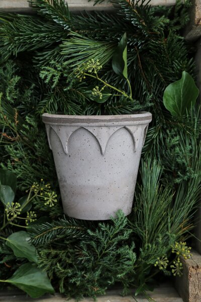 Bergs Potter Terakotový květináč Elizabeth Grey - 14 cm BP103