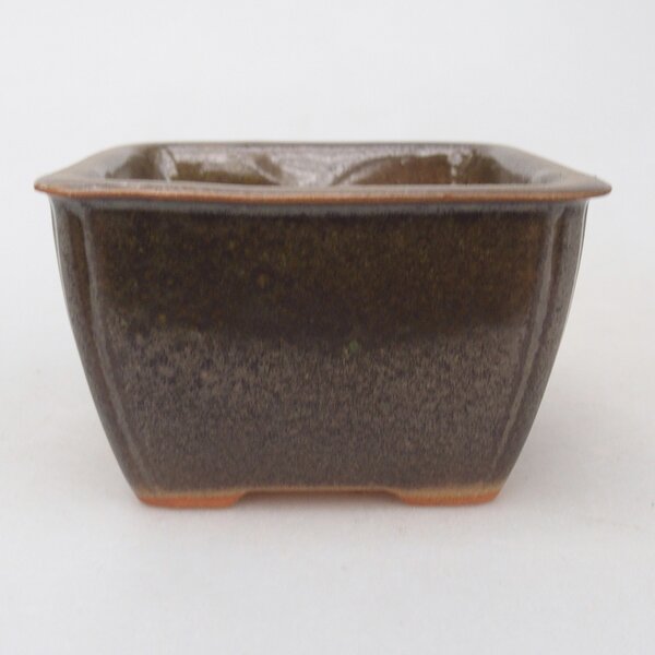 E-bonsai Keramická bonsai miska 8,5 x 8,5 x 5 cm hnědá