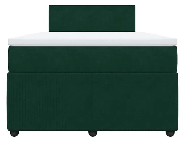 Box spring postel s matrací tmavě zelená 120 x 200 cm samet 3287707