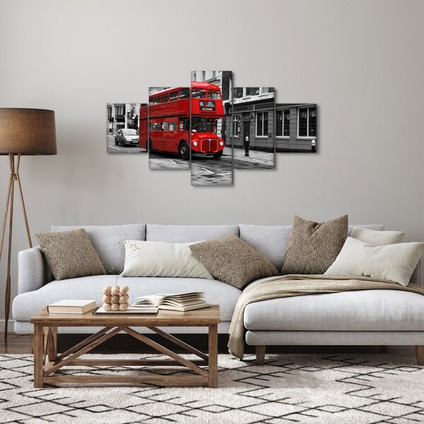 Obraz - Londýn s autobusem (125x70 cm)