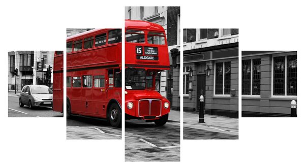 Obraz - Londýn s autobusem (125x70 cm)