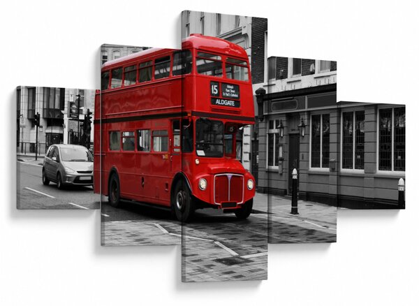 Obraz - Londýn s autobusem (125x70 cm)