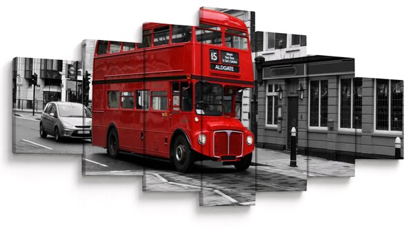 Obraz - Londýn s autobusem (210x100 cm)